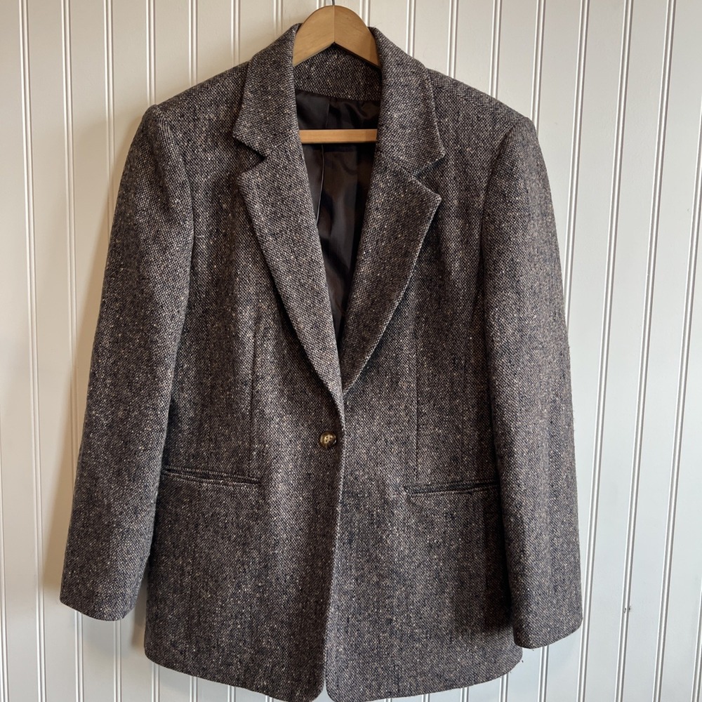 Vintage Harris Tweed Blazer Womens 10 Wool Orvis Jacket Fall Academia USA